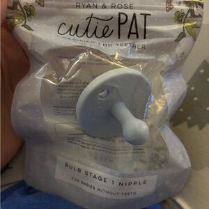 Ryan & Rose Cutie PAT Pacifier and Teether - Blue